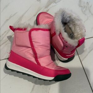 Sorel Pink and White Kids' Winter Boots